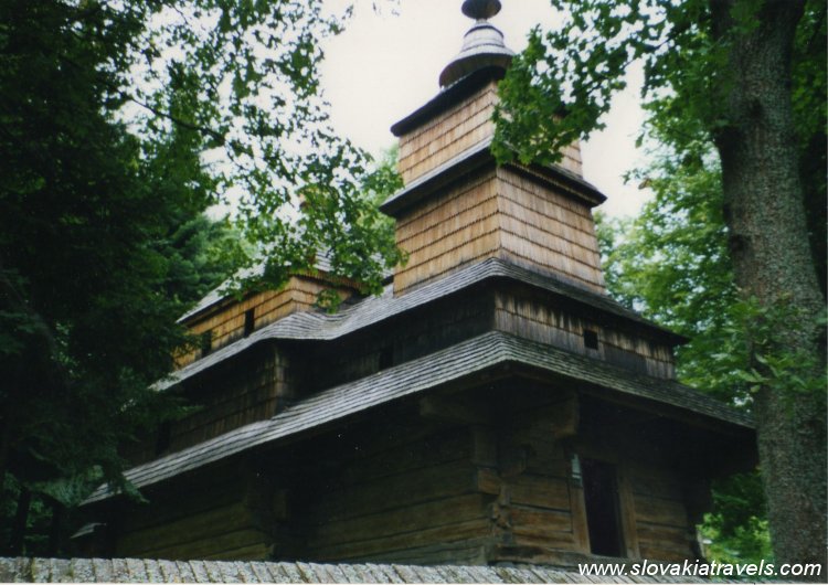 Skanzen Bardejovské kúpele - drevený kostol zo Zboja